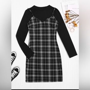 Plaid 2 Piece Dress